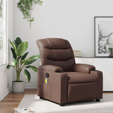 Fauteuil de massage inclinable Marron Similicuir