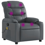 Fauteuil de massage inclinable Gris Similicuir