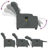 Fauteuil de massage inclinable Gris Similicuir