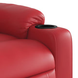 Fauteuil de massage inclinable rouge similicuir
