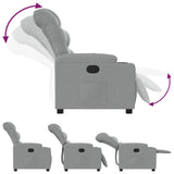 Fauteuil inclinable Gris clair Tissu