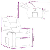 Fauteuil inclinable Marron foncé Tissu