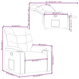 Fauteuil inclinable Crème Tissu