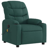 Fauteuil de massage inclinable Vert foncé Tissu