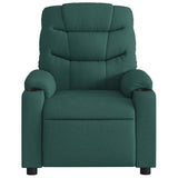 Fauteuil de massage inclinable Vert foncé Tissu