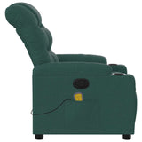 Fauteuil de massage inclinable Vert foncé Tissu