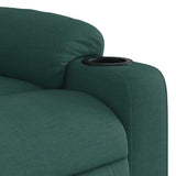 Fauteuil de massage inclinable Vert foncé Tissu