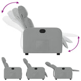 Fauteuil inclinable Gris clair Tissu