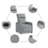 Fauteuil inclinable Gris clair Tissu
