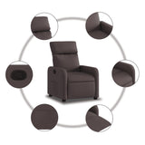 Fauteuil inclinable Marron foncé Tissu
