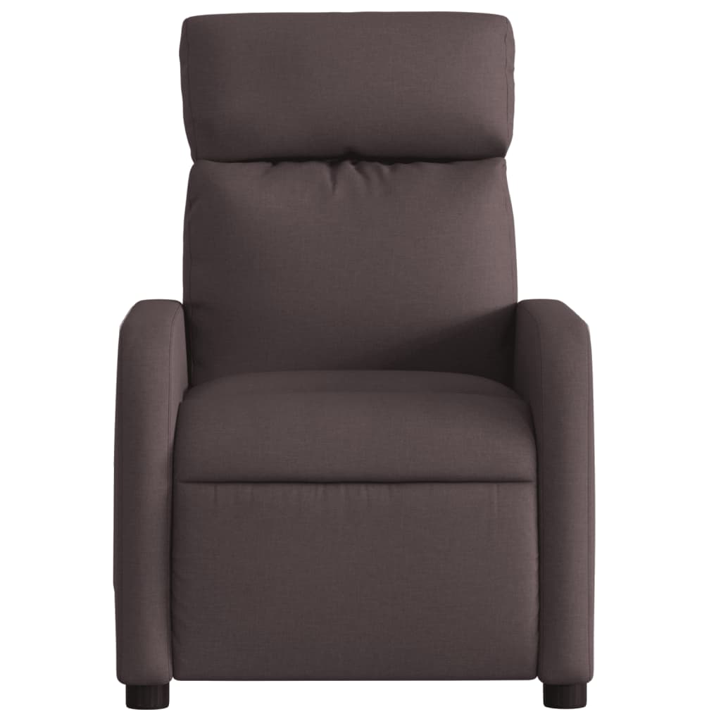 Fauteuil inclinable Marron foncé Tissu