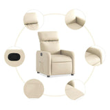 Fauteuil inclinable Crème Tissu
