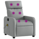 Fauteuil de massage inclinable Gris clair Tissu