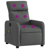 Fauteuil de massage inclinable Gris foncé Tissu