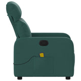 Fauteuil de massage inclinable Vert foncé Tissu