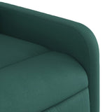 Fauteuil de massage inclinable Vert foncé Tissu