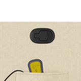 Fauteuil de massage inclinable Crème Tissu