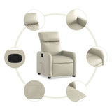 Fauteuil inclinable Crème Similicuir