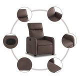 Fauteuil inclinable Marron Similicuir