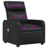 Fauteuil de massage inclinable Noir Similicuir