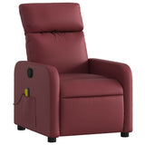 Fauteuil de massage inclinable Rouge bordeaux Similicuir