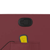 Fauteuil de massage inclinable Rouge bordeaux Similicuir