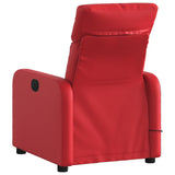 Fauteuil de massage inclinable rouge similicuir