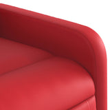 Fauteuil de massage inclinable rouge similicuir
