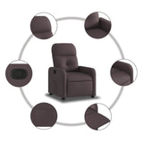 Fauteuil inclinable Marron foncé Tissu