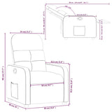 Fauteuil inclinable Marron foncé Tissu