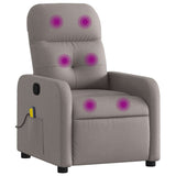 Fauteuil de massage inclinable Taupe Tissu