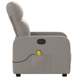 Fauteuil de massage inclinable Taupe Tissu