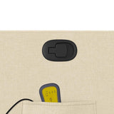 Fauteuil de massage inclinable Crème Tissu