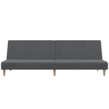 Canapé-lit à 2 places gris clair tissu