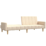 Canapé-lit à 2 places crème tissu