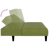Canapé-lit à 2 places vert clair velours