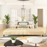 Canapé-lit à 2 places crème velours