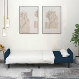 Canapé-lit à 2 places Bleu Velours