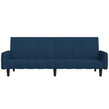 Canapé-lit à 2 places Bleu Velours