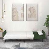 Canapé-lit à 2 places vert foncé velours