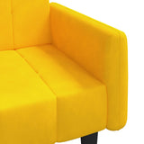 Canapé-lit 2 places jaune velours