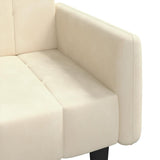 Canapé-lit à 2 places crème velours