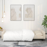 Canapé-lit à 2 places avec deux oreillers crème velours