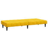 Canapé-lit 2 places jaune velours