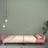 Canapé-lit à 2 places rose velours