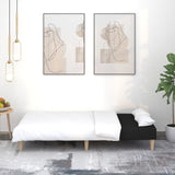 Canapé-lit à 2 places noir tissu