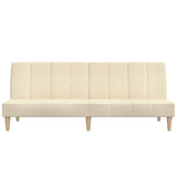 Canapé-lit à 2 places crème tissu