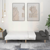 Canapé-lit à 2 places avec deux oreillers Gris foncé Tissu