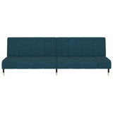 Canapé-lit à 2 places Bleu Velours
