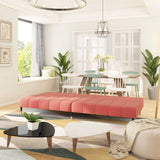 Canapé-lit à 2 places rose velours